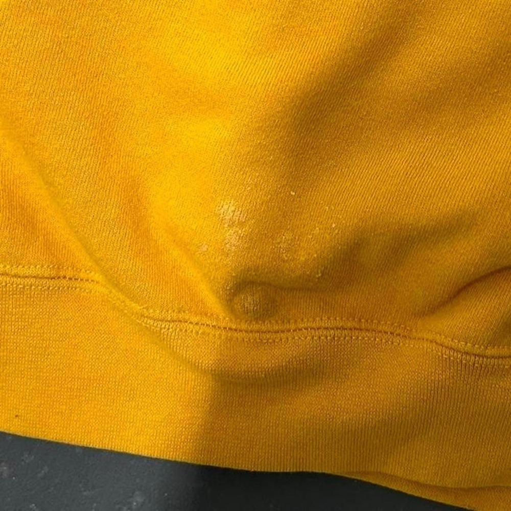 Vintage 90s Nike white tag mustard yellow embroidered check Crewneck sweatshirt - Picture 7 of 7